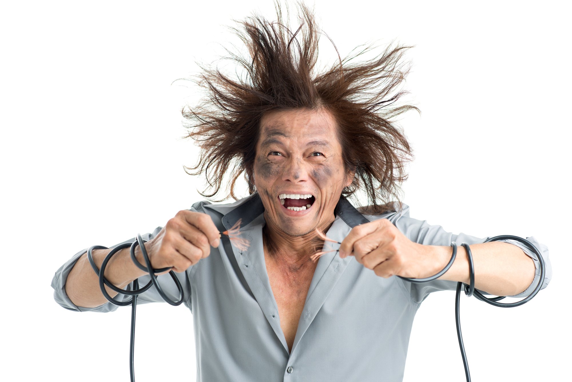 electrocuted man