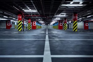 Commercial underground parking garage