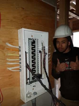 ajax certified electrician two thumbs up